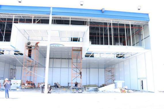 Покрасочно-сушильная камера для самолетов Airbus в Авиационно-техническом центре Покрасочно-сушильная камера SPK GROUP для самолетов Airbus в Авиационно-техническом центре