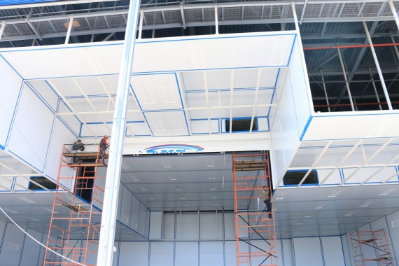 Покрасочно-сушильная камера для самолетов Airbus в Авиационно-техническом центре Покрасочно-сушильная камера SPK GROUP для самолетов Airbus в Авиационно-техническом центре