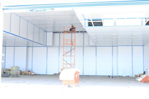 Покрасочно-сушильная камера для самолетов Airbus в Авиационно-техническом центре Покрасочно-сушильная камера SPK GROUP для самолетов Airbus в Авиационно-техническом центре