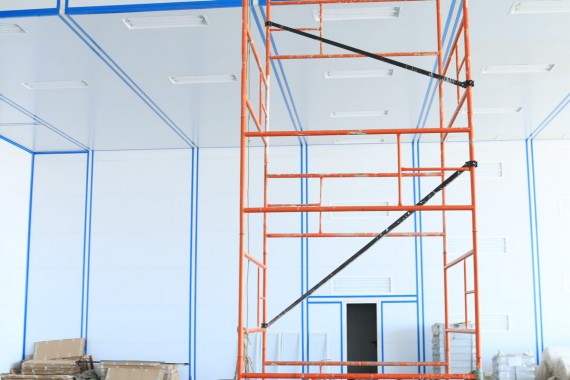 Покрасочно-сушильная камера для самолетов Airbus в Авиационно-техническом центре Покрасочно-сушильная камера SPK GROUP для самолетов Airbus в Авиационно-техническом центре