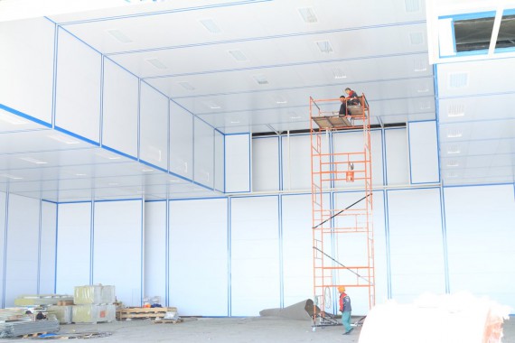 Покрасочно-сушильная камера для самолетов Airbus в Авиационно-техническом центре Покрасочно-сушильная камера SPK GROUP для самолетов Airbus в Авиационно-техническом центре