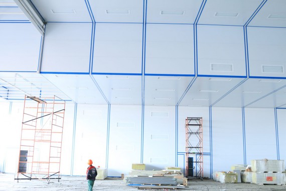 Покрасочно-сушильная камера для самолетов Airbus в Авиационно-техническом центре Покрасочно-сушильная камера SPK GROUP для самолетов Airbus в Авиационно-техническом центре