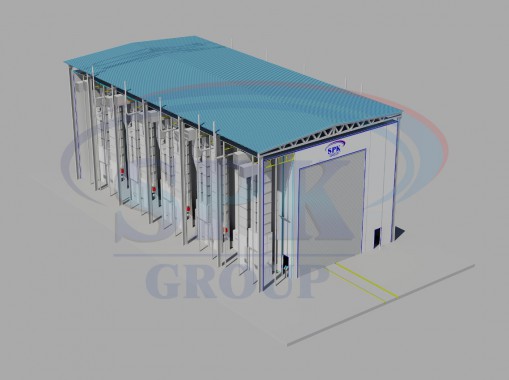 Уличная камера окраски и сушки яхт и катеров SPK-33.9.12 Уличная камера окраски и сушки яхт и катеров SPK GROUP