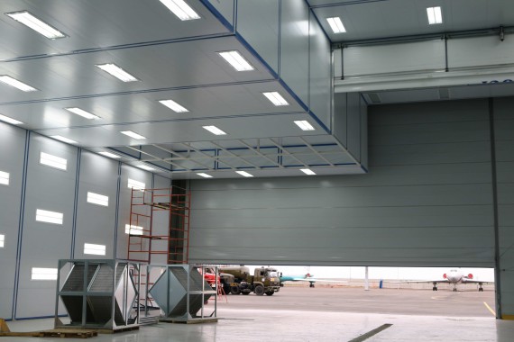 Покрасочно-сушильная камера для самолетов Airbus в Авиационно-техническом центре Покрасочно-сушильная камера SPK GROUP для самолетов Airbus в Авиационно-техническом центре