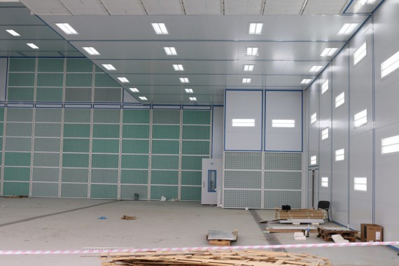 Покрасочно-сушильная камера для самолетов Airbus в Авиационно-техническом центре Покрасочно-сушильная камера SPK GROUP для самолетов Airbus в Авиационно-техническом центре