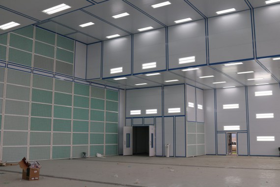 Покрасочно-сушильная камера для самолетов Airbus в Авиационно-техническом центре Покрасочно-сушильная камера SPK GROUP для самолетов Airbus в Авиационно-техническом центре