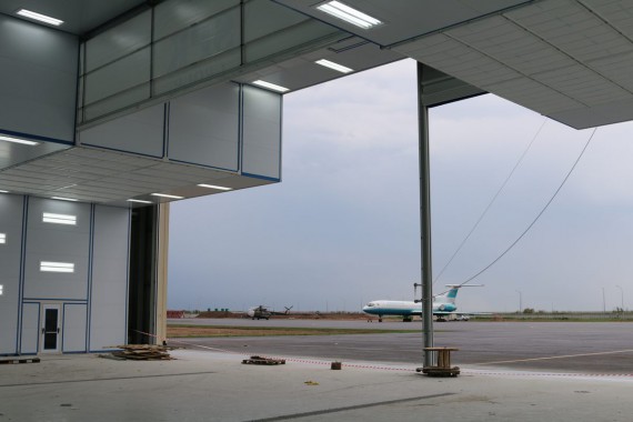 Покрасочно-сушильная камера для самолетов Airbus в Авиационно-техническом центре Покрасочно-сушильная камера SPK GROUP для самолетов Airbus в Авиационно-техническом центре