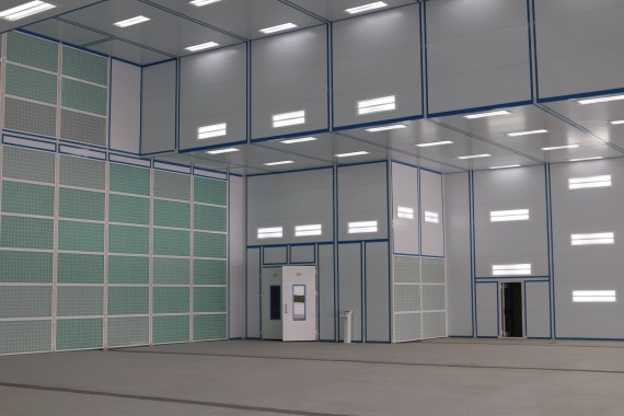 Покрасочно-сушильная камера для самолетов Airbus в Авиационно-техническом центре Покрасочно-сушильная камера SPK GROUP для самолетов Airbus в Авиационно-техническом центре