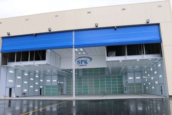 Покрасочно-сушильная камера для самолетов Airbus в Авиационно-техническом центре Покрасочно-сушильная камера SPK GROUP для самолетов Airbus в Авиационно-техническом центре