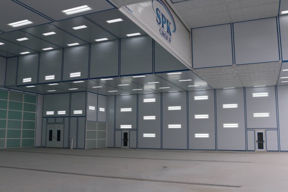 Покрасочно-сушильная камера для самолетов Airbus в Авиационно-техническом центре Покрасочно-сушильная камера SPK GROUP для самолетов Airbus в Авиационно-техническом центре