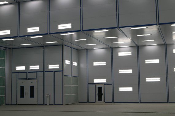 Покрасочно-сушильная камера для самолетов Airbus в Авиационно-техническом центре Покрасочно-сушильная камера SPK GROUP для самолетов Airbus в Авиационно-техническом центре