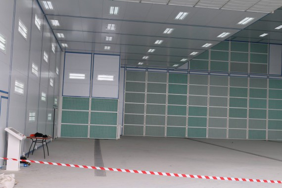 Покрасочно-сушильная камера для самолетов Airbus в Авиационно-техническом центре Покрасочно-сушильная камера SPK GROUP для самолетов Airbus в Авиационно-техническом центре