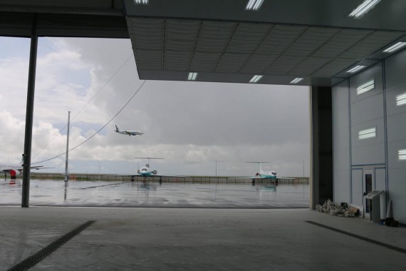 Покрасочно-сушильная камера для самолетов Airbus в Авиационно-техническом центре Покрасочно-сушильная камера SPK GROUP для самолетов Airbus в Авиационно-техническом центре