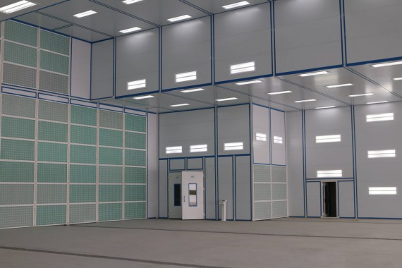 Покрасочно-сушильная камера для самолетов Airbus в Авиационно-техническом центре Покрасочно-сушильная камера SPK GROUP для самолетов Airbus в Авиационно-техническом центре