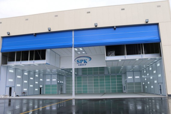 Покрасочно-сушильная камера для самолетов Airbus в Авиационно-техническом центре Покрасочно-сушильная камера SPK GROUP для самолетов Airbus в Авиационно-техническом центре