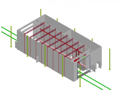 Обитаемая дробеструйная камера в уличном исполнении SPK 24.8.8 Обитаемая дробеструйная камера в уличном исполнении SPK GROUP