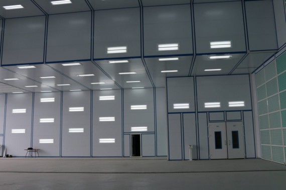 Покрасочно-сушильная камера для самолетов Airbus в Авиационно-техническом центре Покрасочно-сушильная камера SPK GROUP для самолетов Airbus в Авиационно-техническом центре