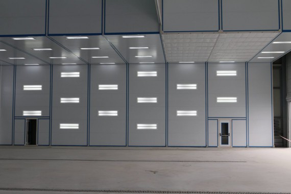 Покрасочно-сушильная камера для самолетов Airbus в Авиационно-техническом центре Покрасочно-сушильная камера SPK GROUP для самолетов Airbus в Авиационно-техническом центре