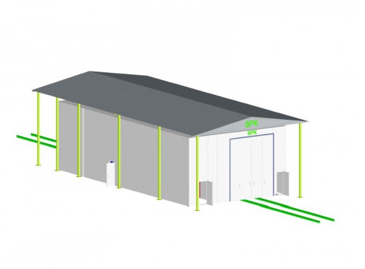 Обитаемая дробеструйная камера в уличном исполнении SPK 24.8.8 Обитаемая дробеструйная камера в уличном исполнении SPK GROUP