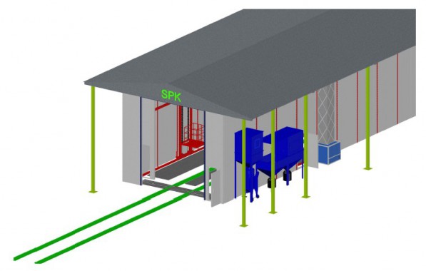 Обитаемая дробеструйная камера в уличном исполнении SPK 24.8.8 Обитаемая дробеструйная камера в уличном исполнении SPK GROUP