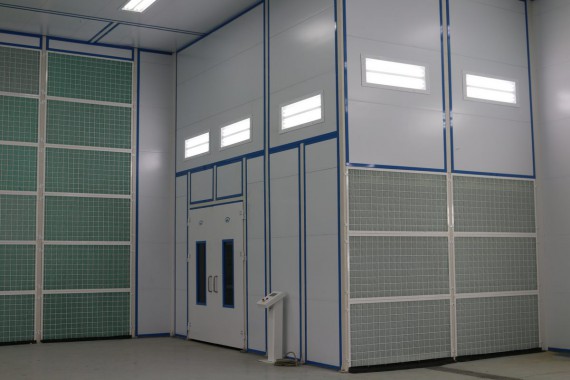 Покрасочно-сушильная камера для самолетов Airbus в Авиационно-техническом центре Покрасочно-сушильная камера SPK GROUP для самолетов Airbus в Авиационно-техническом центре