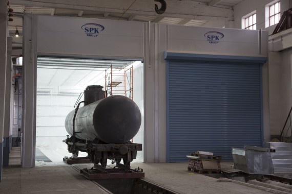 Покрасочно-сушильная камера для локомотивов для Музея РЖД г. Екатеринбург Окрасочно-сушильная камера для локомотивов SPK GROUP
