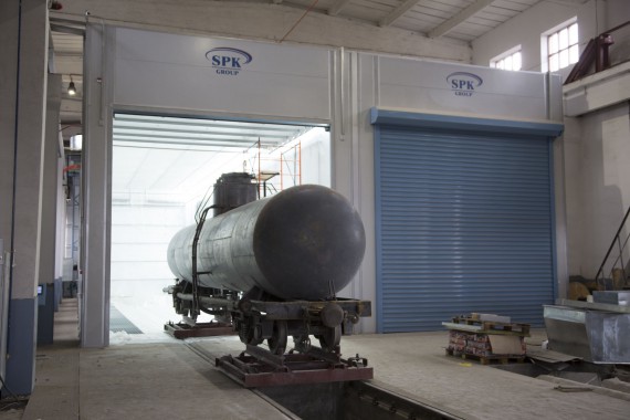 Покрасочно-сушильная камера для локомотивов для Музея РЖД г. Екатеринбург Окрасочно-сушильная камера для локомотивов SPK GROUP