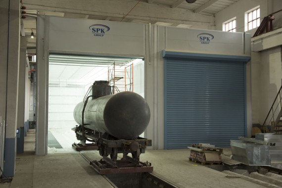Покрасочно-сушильная камера для локомотивов для Музея РЖД г. Екатеринбург Камера для покраски и сушки локомотивов SPK GROU