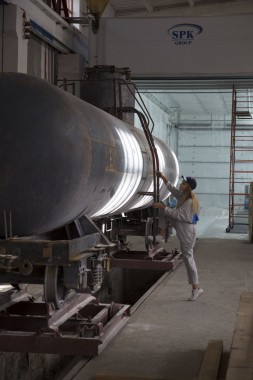 Покрасочно-сушильная камера для локомотивов для Музея РЖД г. Екатеринбург Фото окрасочной камеры для локомотивов SPK GROUP