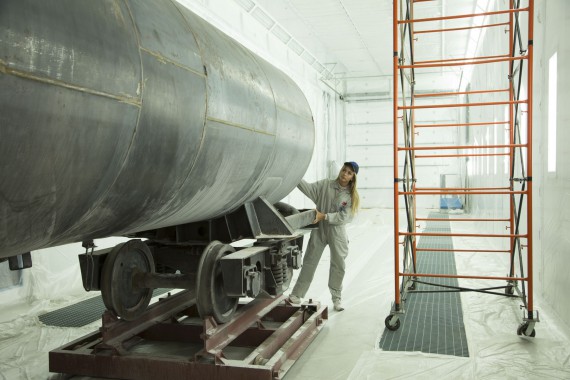 Покрасочно-сушильная камера для локомотивов для Музея РЖД г. Екатеринбург Фото окрасочной камеры для локомотивов SPK GROUP