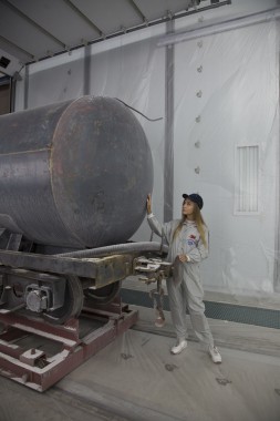 Покрасочно-сушильная камера для локомотивов для Музея РЖД г. Екатеринбург Фото окрасочной камеры для локомотивов SPK GROUP