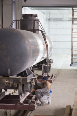 Покрасочно-сушильная камера для локомотивов для Музея РЖД г. Екатеринбург Фото окрасочной камеры для локомотивов SPK GROUP