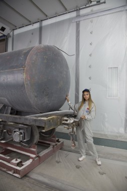 Покрасочно-сушильная камера для локомотивов для Музея РЖД г. Екатеринбург Фото окрасочной камеры для локомотивов SPK GROUP