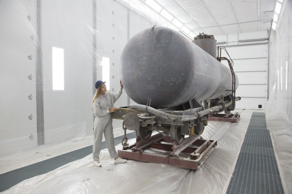 Покрасочно-сушильная камера для локомотивов для Музея РЖД г. Екатеринбург Фото окрасочной камеры для локомотивов SPK GROUP