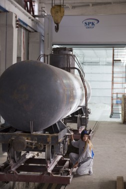 Покрасочно-сушильная камера для локомотивов для Музея РЖД г. Екатеринбург Фото окрасочной камеры для локомотивов SPK GROUP