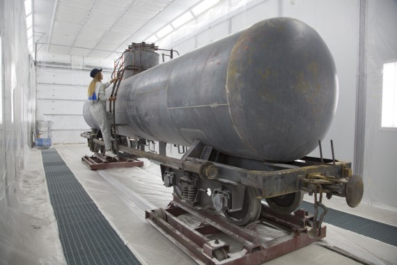 Покрасочно-сушильная камера для локомотивов для Музея РЖД г. Екатеринбург Фото окрасочной камеры для локомотивов SPK GROUP