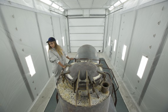 Покрасочно-сушильная камера для локомотивов для Музея РЖД г. Екатеринбург Фото окрасочной камеры для локомотивов SPK GROUP