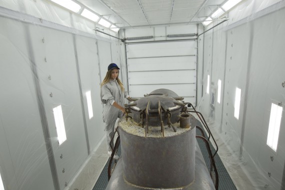 Покрасочно-сушильная камера для локомотивов для Музея РЖД г. Екатеринбург Фото окрасочной камеры для локомотивов SPK GROUP