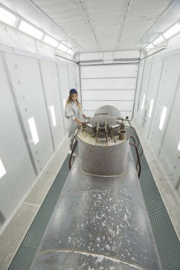 Покрасочно-сушильная камера для локомотивов для Музея РЖД г. Екатеринбург Фото окрасочной камеры для локомотивов SPK GROUP