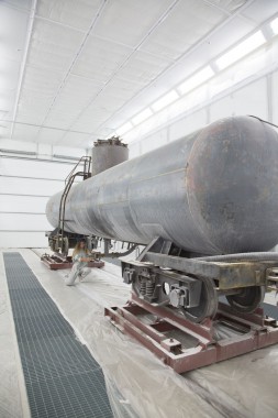 Покрасочно-сушильная камера для локомотивов для Музея РЖД г. Екатеринбург Фото окрасочной камеры для локомотивов SPK GROUP