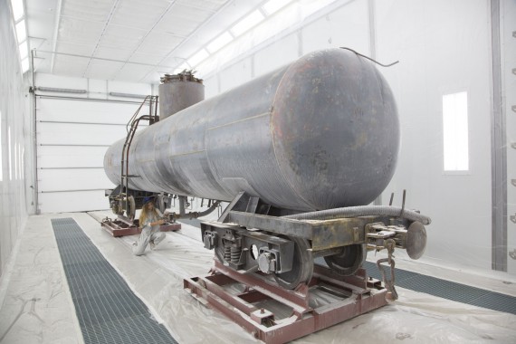 Покрасочно-сушильная камера для локомотивов для Музея РЖД г. Екатеринбург Фото окрасочной камеры для локомотивов SPK GROUP