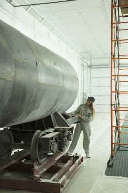 Покрасочно-сушильная камера для локомотивов для Музея РЖД г. Екатеринбург Фото окрасочной камеры для локомотивов SPK GROUP