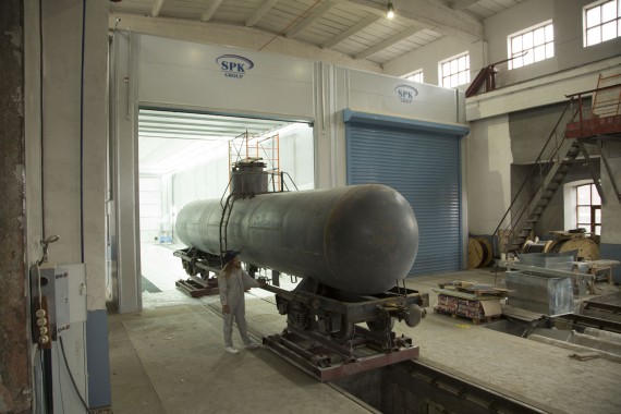 Покрасочно-сушильная камера для локомотивов для Музея РЖД г. Екатеринбург Камера покраски и сушки локомотивов SPK GROUP