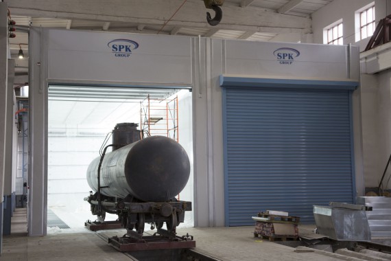 Покрасочно-сушильная камера для локомотивов для Музея РЖД г. Екатеринбург Камера покраски и сушки локомотивов SPK GROUP