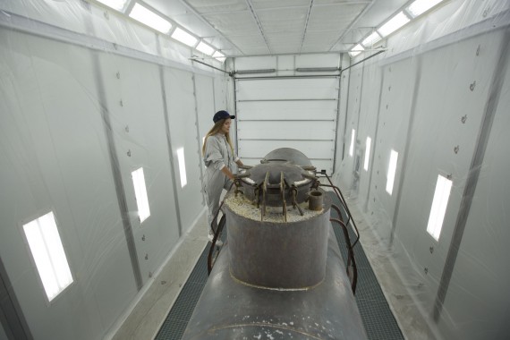 Покрасочно-сушильная камера для локомотивов для Музея РЖД г. Екатеринбург Камера покраски и сушки локомотивов SPK GROUP