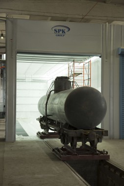 Покрасочно-сушильная камера для локомотивов для Музея РЖД г. Екатеринбург Камера покраски и сушки локомотивов SPK GROUP