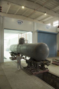Покрасочно-сушильная камера для локомотивов для Музея РЖД г. Екатеринбург Окрасочно-сушильная камера для локомотивов SPK GROUP