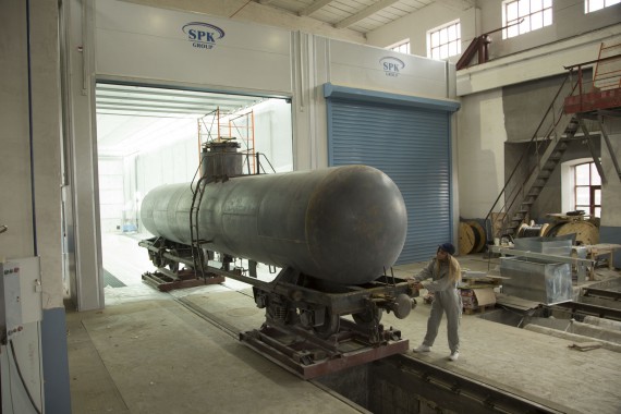 Покрасочно-сушильная камера для локомотивов для Музея РЖД г. Екатеринбург Камера покраски и сушки локомотивов SPK GROUP