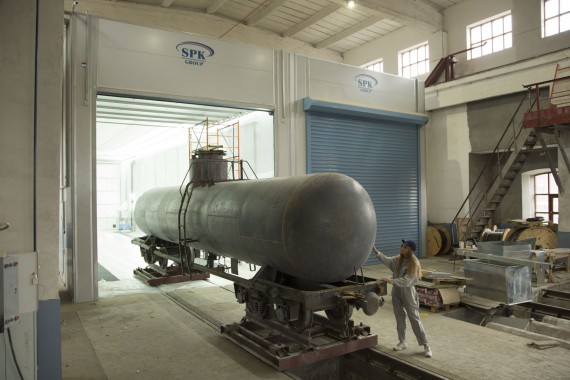 Покрасочно-сушильная камера для локомотивов для Музея РЖД г. Екатеринбург Камера покраски и сушки локомотивов SPK GROUP
