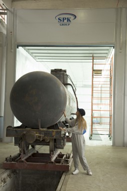 Покрасочно-сушильная камера для локомотивов для Музея РЖД г. Екатеринбург Камера покраски и сушки локомотивов SPK GROUP